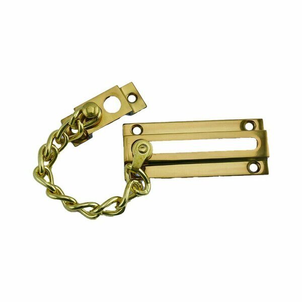 Solid Brass Chain Door Guard Bright Brass Finish, Ives Commercial, Mfr#: 481B3